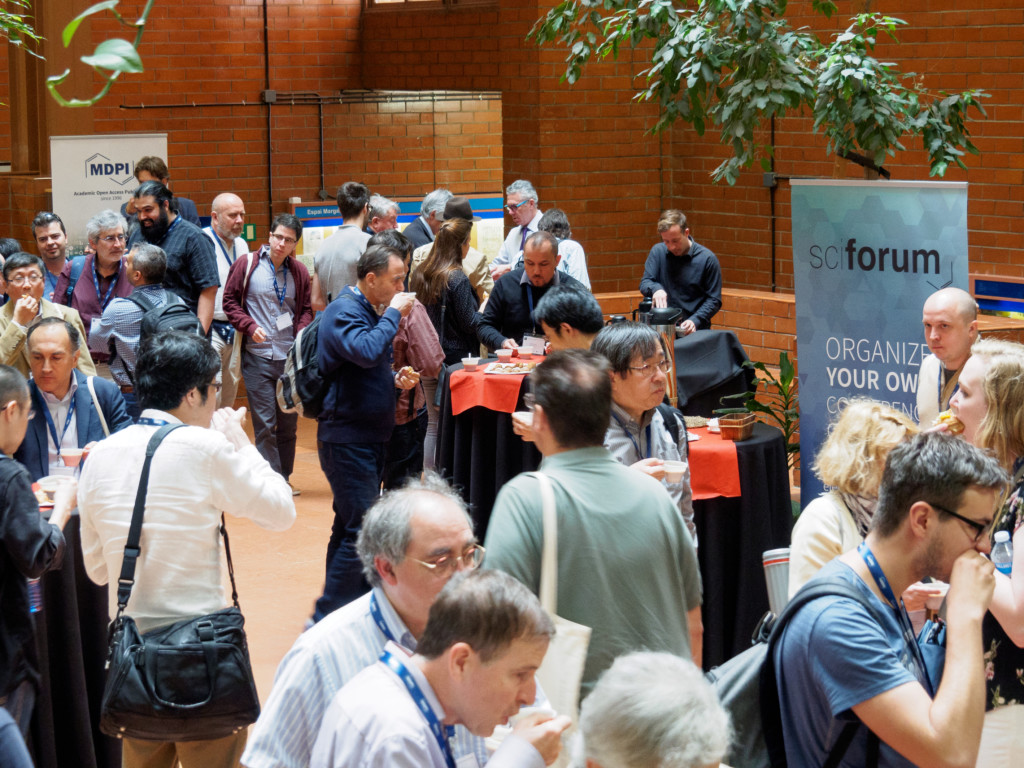 Attendees during one of the coffee breaks