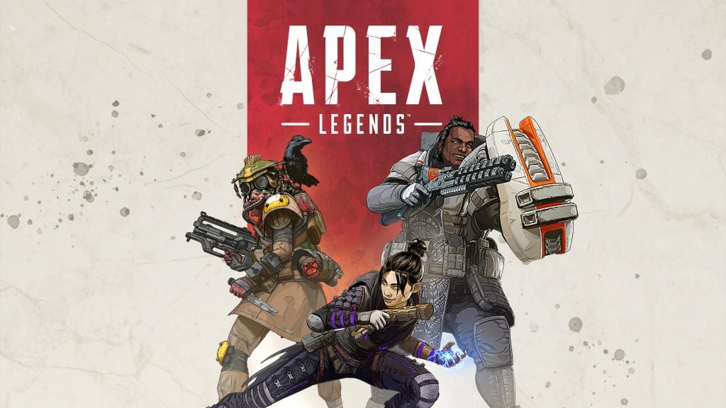 Three Apex Legends characters standing together.