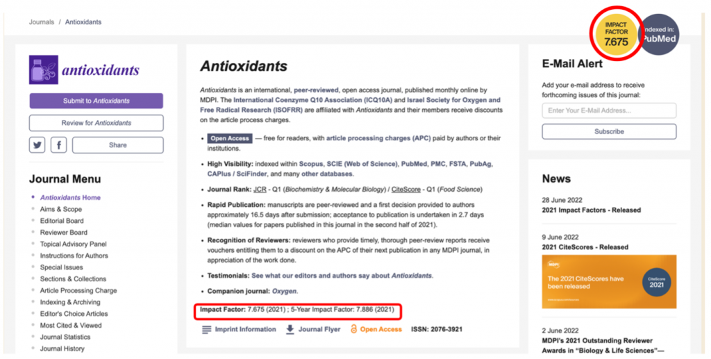 What is high impact factor journal?