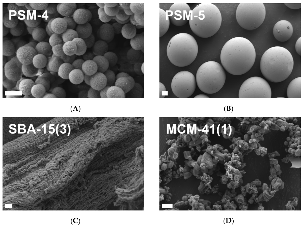 Four different examples of what the sand-like particles look like, when the stomach is eating sand.